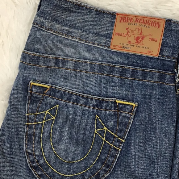 True Religion Bobby distressed wide leg jeans 29 - Picture 2 of 14